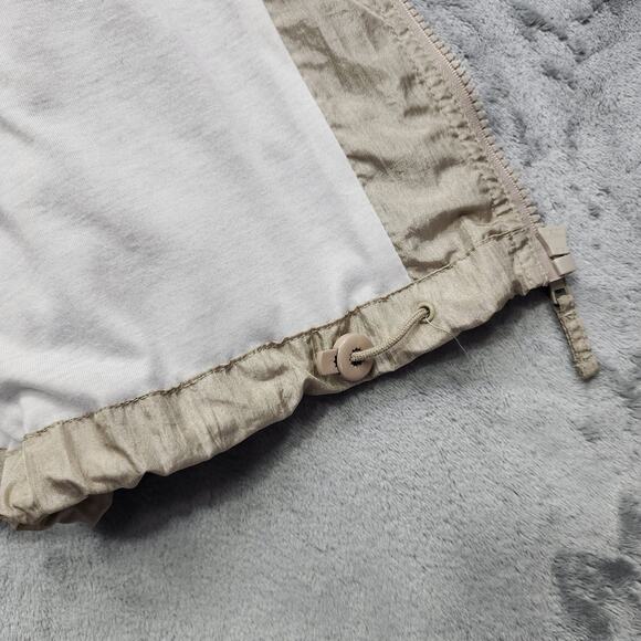 The Tog Shop Jacket Women M Gold Metallic Hooded Rain Coat Full Zip Drawcord Hem - Picture 4 of 10